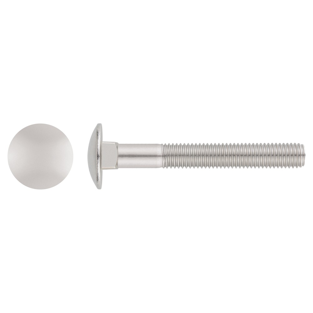 DIN 603 A2 ~ ISO 8677, Tornillo con cabeza redonda o cuello cuadrado en acero inoxidable A2